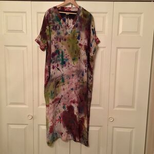 Colorful Art Tie-Dye Maxi Dress